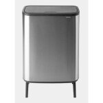 Brabantia poubelle bo touch bin hi - 2x30 l - matt steel fingerprint proof