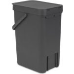 Brabantia poubelle encastrable waste bin sort & go 12 l gris Brabantia poubelle encastrable waste bin sort & go 12 l gris