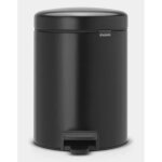 Poubelle à pédale - brabantia - newicon - 5l - noir mat Poubelle à pédale - brabantia - newicon - 5l - noir mat