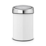Brabantia poubelle touch bin - 3l - blanc