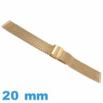 Bracelet 20mm doré pour montre acier inox maille tressé coulissant doré bracelet montre maille milanaise ... Bracelet 20mm doré pour montre acier inox maille tressé coulissant doré bracelet montre maille milanaise ...