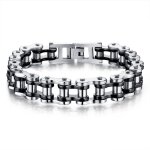 Bracelet - vendeur pro - acier inoxydable - mixte - 215 cm - couleur argent et noir