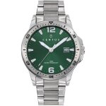Montre - certus - montre certus acier inoxydable - fond vert - cadran analogique - style chic