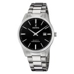 Montre - festina - homme - bracelet acier inoxydable - cadran noir - dateur
