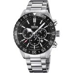 Montre festina chronographe noir - festina - homme - etanche 100m - verre saphir