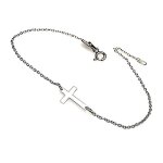 Bracelet argent 925m loi croix 13mm. rolo cha�ne - ab0182 - adulte - argent� - femme