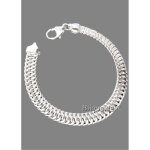 Bracelet en argent massif 925 - bijouxia - maille amricaine - 19 cm - haut de gamme - mousqueton