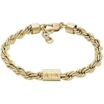 Bracelet - armani exchange - acier inoxydable - dor� - finition bross� - fermoir mousqueton