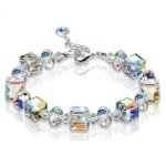 Bracelet bague - luxe exquis - cristal de cube - cadeau pour femme - bijou lgant - haute qualit