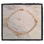 Bracelet - bijouxia - chane forat et grain de caf - plaqu or 18 carats - 20 cm - qualit bijouterie ...