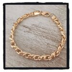 Bracelet - bijouxia - maille fantaisie entrelace - plaqu or 18 carats - longueur 20 cm - largeur 5 ...