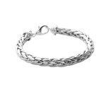 Bracelet - bijouxia - maille palmier - argent massif 925 / 1000 - 19 cm - femme
