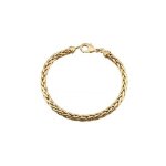 Bracelet - bijouxia - maille palmier - plaqué or 18 carats - 19cm - 4mm largeur Bracelet - bijouxia - maille palmier - plaqué or 18 carats - 19cm - 4mm largeur