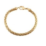 Bracelet - bijouxia - maille palmier - plaqué or 18 carats - 21 cm - mixte Bracelet - bijouxia - maille palmier - plaqué or 18 carats - 21 cm - mixte