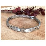 Bracelet - bijouxia - moderne - acier inoxydable - 21 cm - 7 mm