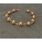 Bracelet - bijouxia - boules - plaqu or 18 carats - longueur 19 cm - largeur 08 cm