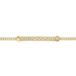 Bracelet - brillaxis - maille for�at fantaisie 9 carats - 19 cm - or jaune - femme