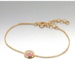 Bracelet came imitation ovale contour lisse plaqu or 750 / 000 garanti sans nickel