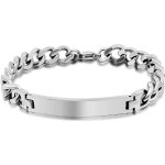 Bracelet - acier - gourmette - argenté - 215 mm - 8 mm Bracelet - acier - gourmette - argenté - 215 mm - 8 mm