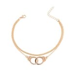 Bracelet de cheville - boho - double cha�ne - or et argent - tendance - bijoux de plage