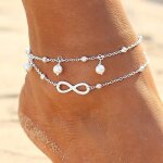 Bracelet de cheville femme en argent 925 - cha�ne ajustable � maille gourmette - figaro - marine - corde ...