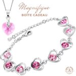 Collier & boucles chat pour femme / fille. cristaux autrichiens baign�s dans lor blanc. coffret cadeau ...