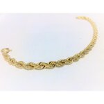 Bracelet corde or jaune 18 carats - 750 / 1000 gold