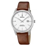 Montre - festina - homme - cuir marron - cadran blanc - quartz 3 atm