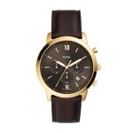 Montre homme fossil - montre fossil rd gd - bracelet cuir / tissu - jaune - etanche 5 atm