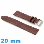 Bracelet cuir vritable 20 mm plat pour montre alligator bracelet montre cuir
