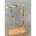 Bracelet demi - jonc - plaqu or 18 carats - 65 cm - paisseur 3 mm - neuf avec tiquette