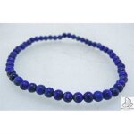 Bracelet �lastique - lapis lazuli - boules 4 mm - pierre naturelle - mixte - bleu