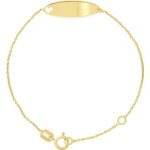 Bracelet enfants - la & arthur - gourmette c?ur ajour - or jaune 375 - maille forat - 12  14 cm