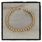 Bracelet femme - bijouxia - maille boule serr�e - plaqu� or 18 carats - 19cm