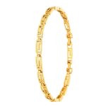 Bracelet - femme / homme - souple - maille motif - grec - plaqué or jaune 750 / 1000 3 microns - 185 ... Bracelet - femme / homme - souple - maille motif - grec - plaqué or jaune 750 / 1000 3 microns - 185 ...