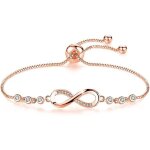 Bracelet femme infini c?ur bracelet avec cubic zirconia bracelet rglable pour cadeau danniversaire cadeau ...