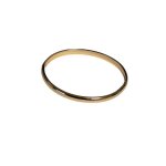 Bracelet - femme - jonc - ovale - lisse - plaqu� or jaune 750 / 1000 - 3 microns - 62 x 54 mm