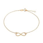 Bracelet femme or jaune - motif infini