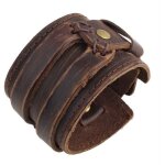 Bracelet - marque - modle - cuir - marron - mixte