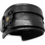 Bracelet - cuir - noir - ajustable - rivets m�talliques - homme