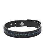 Bracelet - fossil - 113083 - cuir noir - homme - adulte Bracelet - fossil - 113083 - cuir noir - homme - adulte