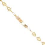Bracelet homme or jaune vritable - maille grain de caf - plaque  graver - latelier dazur