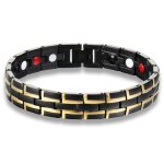 Bracelet hommes - accessoires de mode hommes noir aimant acier au titane bracelet dénergie Bracelet hommes - accessoires de mode hommes noir aimant acier au titane bracelet dénergie