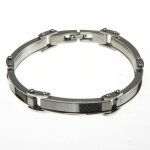 Bracelet homme en acier inoxydable argent 100% stainless stel et caoutchouc. pn 3917 Bracelet homme en acier inoxydable argent 100% stainless stel et caoutchouc. pn 3917