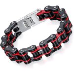 Bracelet homme acier inoxydable chane de vlo oidea 16 mm largeur bracelet bijoux bracelet chane poignet ...