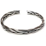 Bracelet pour homme en argent torsad� et forg� en argent tha�landais. [1088]
