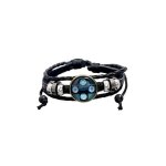 Bracelet - homme / enfant - cuir - couleur - noir - mdaillon - manette - playstation - 65 mm ajustable ...