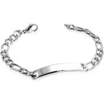 Bracelet - personnalisable - acier inoxydable - maille figaro - 20cm - 8mm