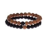 Bracelet homme festivus - pierre naturelle turquoise - bouddhiste perle pierre denergie - noir - lot ...