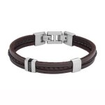 Bracelet - fossil - bracelet homme en cuir brun - 21. 3 cm - acier - garantie 1 an Bracelet - fossil - bracelet homme en cuir brun - 21. 3 cm - acier - garantie 1 an